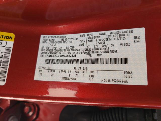 2021 FORD BRONCO FIR 1FMEE5EP8MLA42538