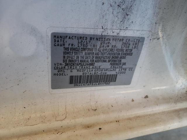 2018 NISSAN VERSA SEDA 3N1CN7AP5JL844982