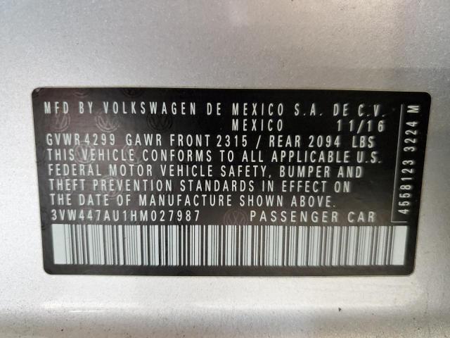 2017 VOLKSWAGEN GTI S/SE - 3VW447AU1HM027987