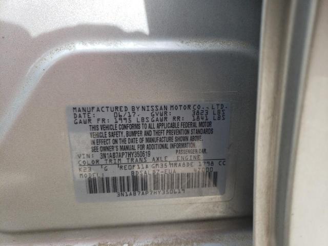 3N1AB7AP7HY350619 Nissan SENTRA S