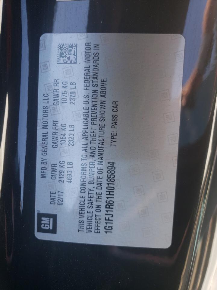 1G1FJ1R61H0185894 CHEVROLET CAMARO 2017