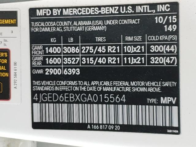 4JGED6EBXGA015564 Mercedes-Benz Gle Coupe 450 4matic