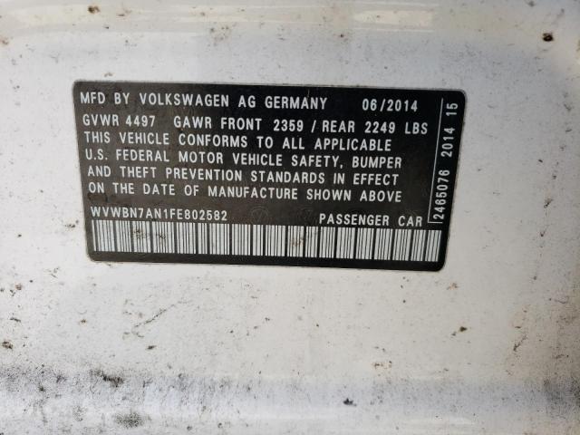 2015 VOLKSWAGEN CC WVWBN7AN1FE802582