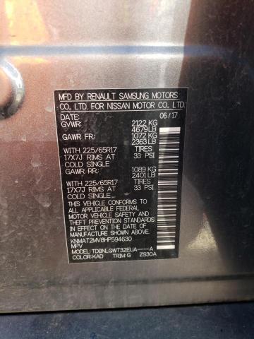 KNMAT2MV8HP594630 Nissan ROGUE S