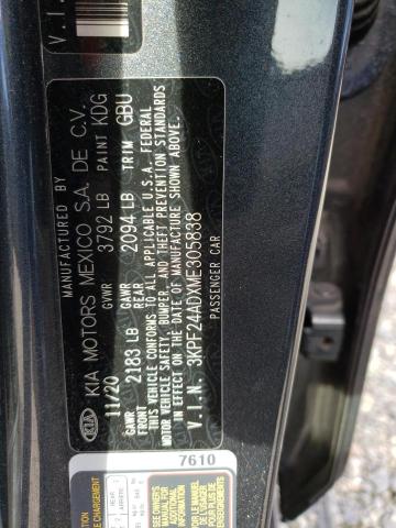 3KPF24ADXME305838 KIA FORTE FE