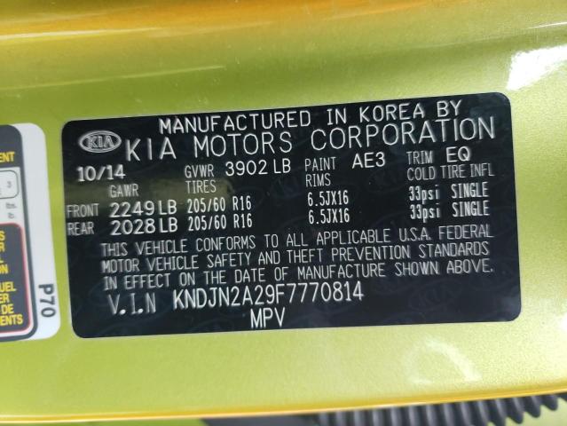 KNDJN2A29F7770814 KIA Soul