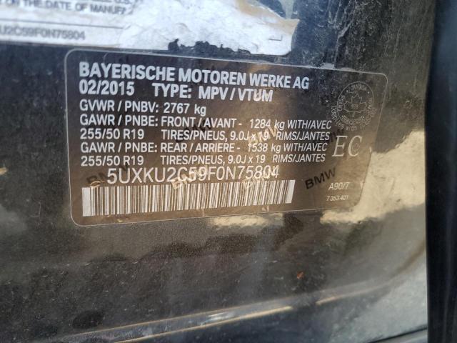 VIN 5UXKU2C59F0N75804 2015 BMW X6, Xdrive35I no.13