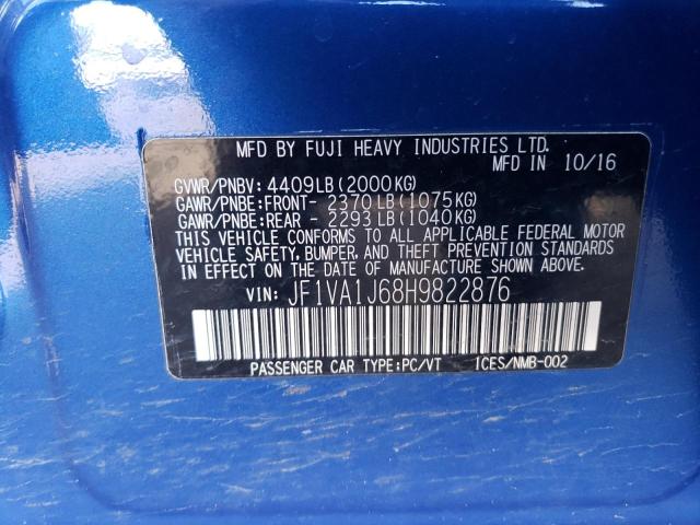 JF1VA1J68H9822876 Subaru Wrx Limited