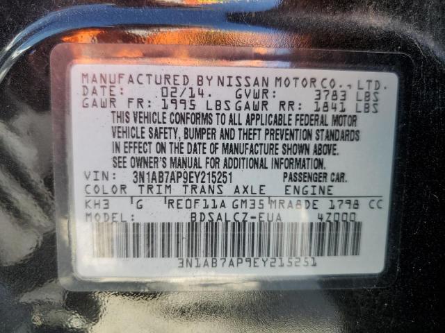 3N1AB7AP9EY215251 Nissan SENTRA S