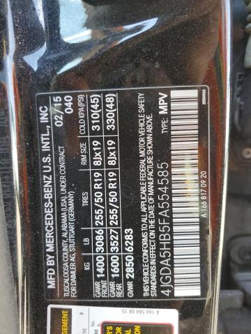 VIN 4JGDA5HB5FA554585 2015 Mercedes-Benz ML-Class, ... no.13