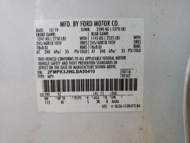 2FMPK3J96LBA50410 Ford EDGE SEL