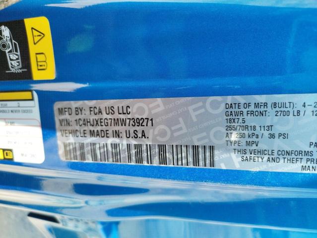 1C4HJXEG7MW739271 Jeep Wrangler Unlimited Sahara
