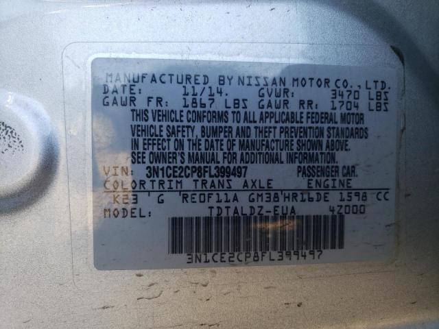 3N1CE2CP8FL399497 Nissan Versa Note S