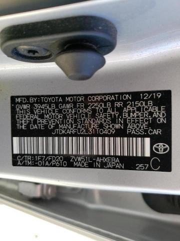 2020 TOYOTA PRIUS L - JTDKARFU2L3110409