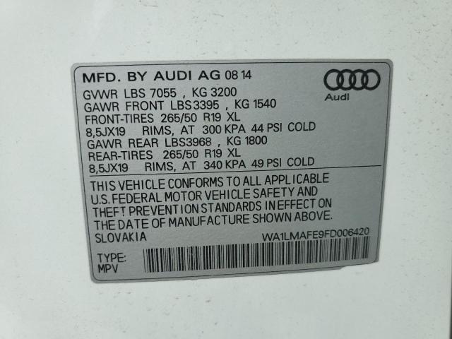 2015 AUDI Q7 TDI PRE - WA1LMAFE9FD006420