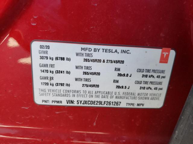 5YJXCDE29LF261267 Tesla MODEL X