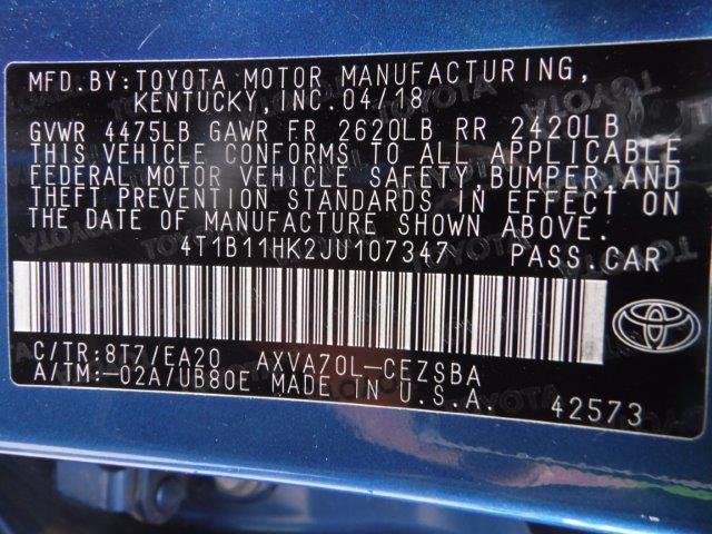 2018 TOYOTA CAMRY L - 4T1B11HK2JU107347