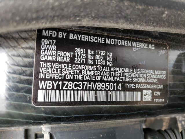 VIN WBY1Z8C37HV895014 2017 BMW I SERIES no.12