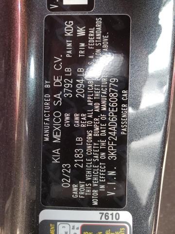 3KPF24AD6PE608779 KIA FORTE LX