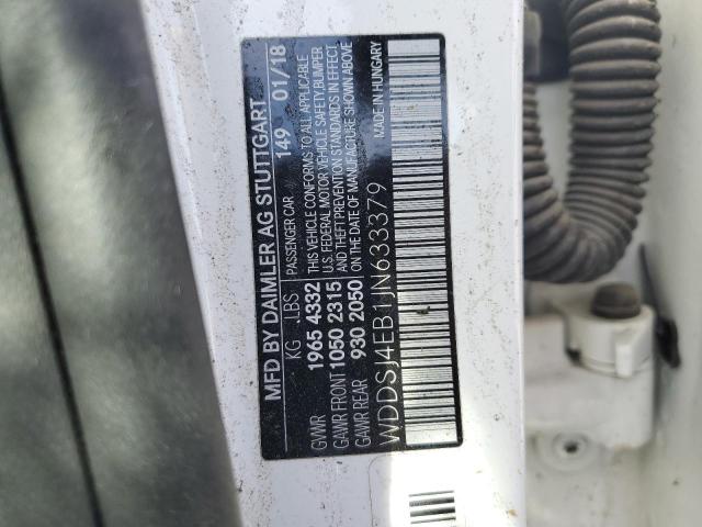 WDDSJ4EB1JN633379 Mercedes-Benz CLA 250