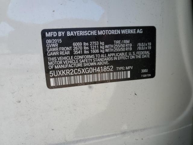 2016 BMW X5 SDRIVE3 - 5UXKR2C5XG0H41852