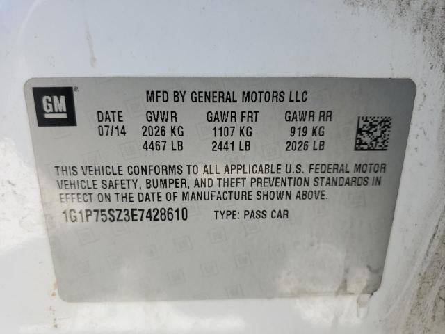 Chevrolet Cruze 2014 1G1P75SZ3E7428610 Image 12