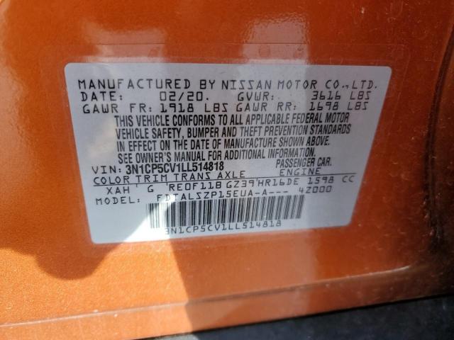 2020 NISSAN KICKS SV - 3N1CP5CV1LL514818
