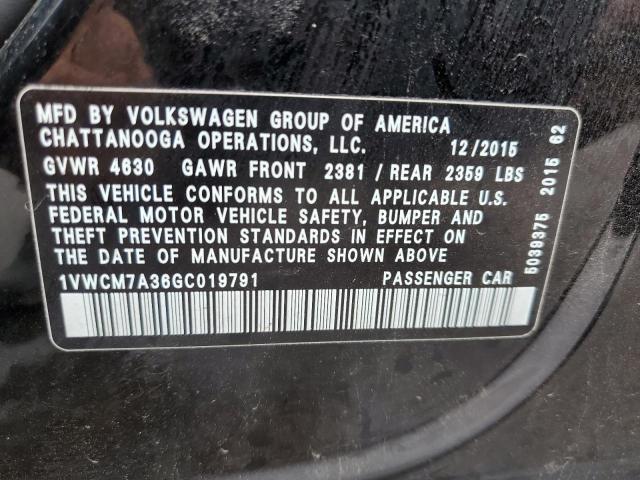 2016 VOLKSWAGEN PASSAT SEL - 1VWCM7A36GC019791