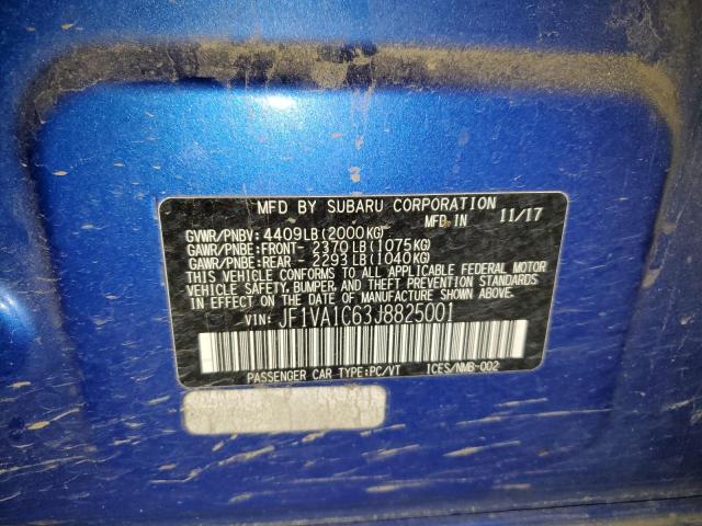 JF1VA1C63J8825001 Subaru Wrx Premium
