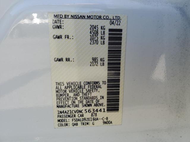 1N4AZ1CV0NC563441 Nissan LEAF SV