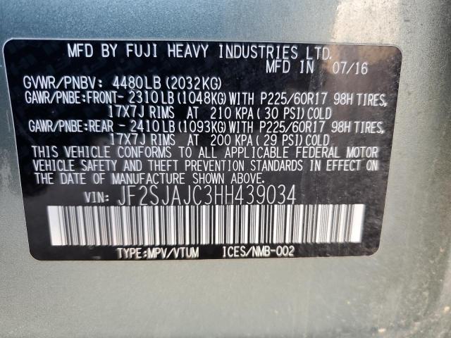 JF2SJAJC3HH439034 Subaru Forester 2.5i Limited