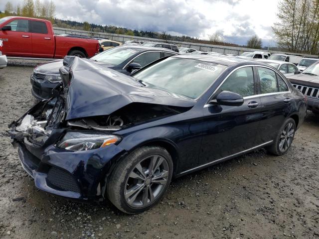 Salvage cars for sale from Copart Arlington, WA: 2016 Mercedes-Benz C 300 4matic