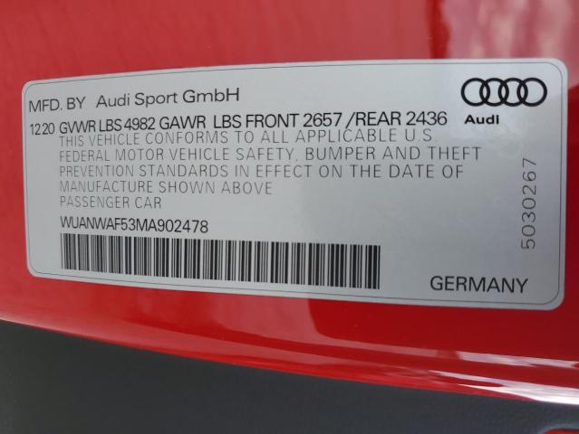 2021 AUDI RS5 - WUANWAF53MA902478