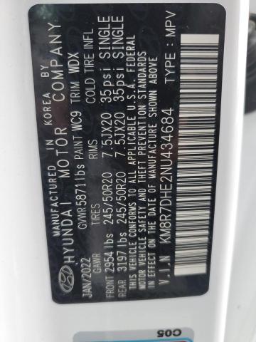 2022 HYUNDAI PALISADE C - KM8R7DHE2NU434684