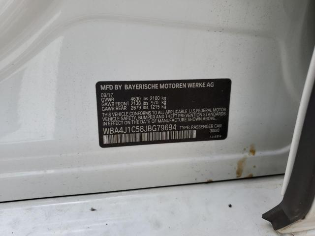 2018 BMW 430I GRAN - WBA4J1C58JBG79694