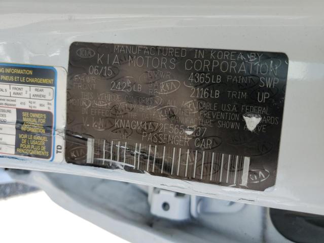 KNAGM4A72F5664237 KIA Optima Lx