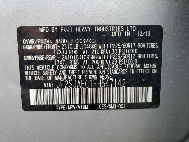 JF2SJAEC1EH547142 Subaru Forester 2.5i Premium