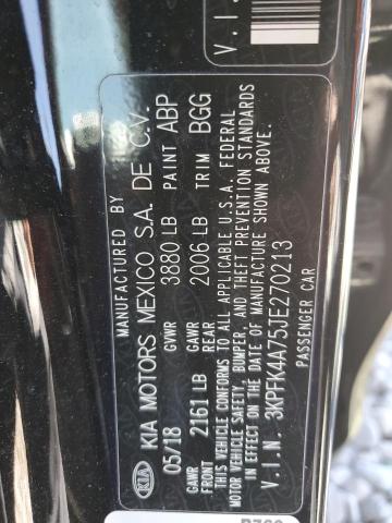 3KPFK4A75JE270213 KIA FORTE LX