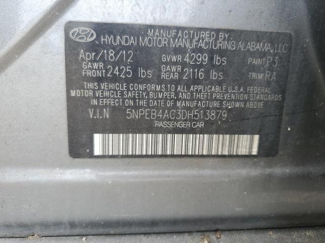 VIN 5NPEB4AC3DH513879 2013 HYUNDAI SONATA no.12