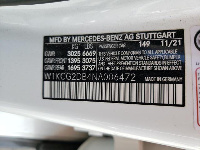 2022 MERCEDES-BENZ EQS SEDAN - W1KCG2DB4NA006472