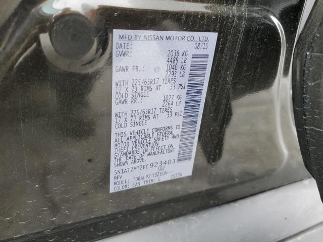 5N1AT2MT2FC923403 Nissan ROGUE S
