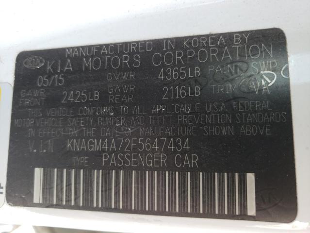KNAGM4A72F5647434 KIA Optima Lx