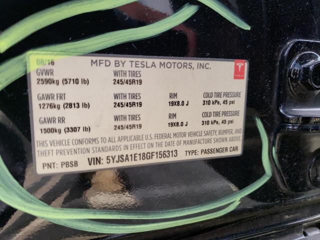 5YJSA1E18GF156313 Tesla MODEL S
