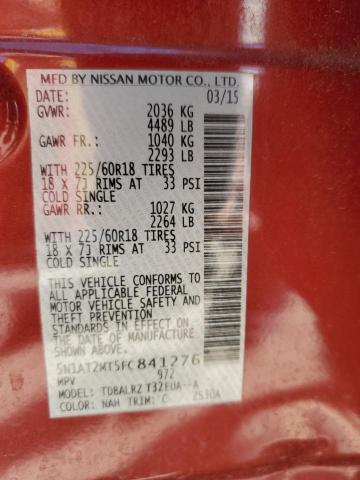 5N1AT2MT5FC841276 Nissan ROGUE S