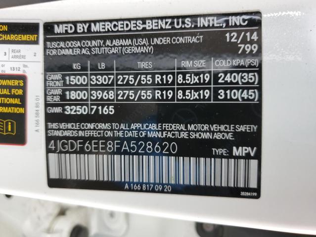 4JGDF6EE8FA528620 Mercedes-Benz Gl 450 4matic