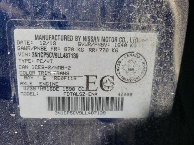 2020 NISSAN KICKS SV - 3N1CP5CV9LL487139