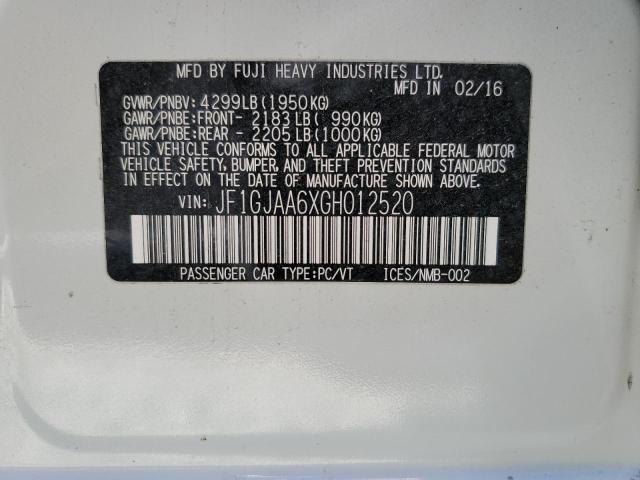 JF1GJAA6XGH012520 Subaru Impreza