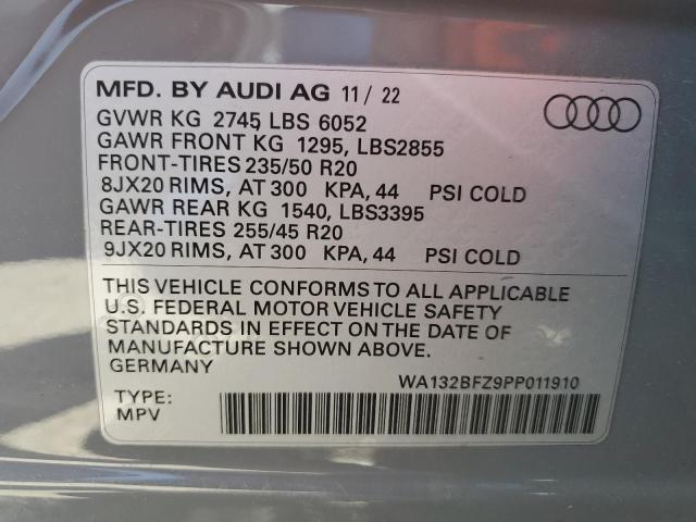 2023 AUDI Q4 E-TRON WA132BFZ9PP011910