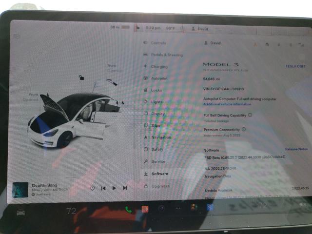 5YJ3E1EA4LF615310 Tesla MODEL 3