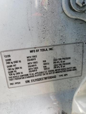 5YJYGDEE7MF090443 Tesla Model Y